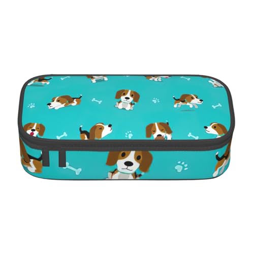 KLJnmbb Reise-Federmäppchen mit Cartoon-Beagle-Motiv, 21,6 x 5,1 x 9,4 cm, funktionale Aufbewahrungstasche für Bürobedarf KLJnmbb Reise-Federmäppchen mit Cartoon-Beagle-Motiv, 21,6 x 5,1 x 9,4 cm, funktionale Aufbewahrungstasche für Bürobedarf von KLJnmbb