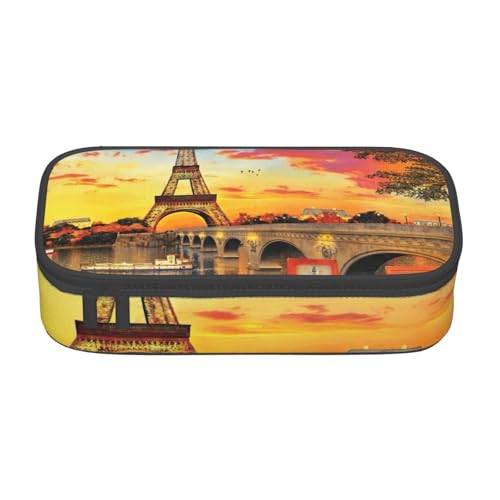 KLJnmbb Reise-Federmäppchen mit Eiffelturm-Motiv, 21,6 x 5,1 x 9,4 cm, funktionale Aufbewahrungstasche für Bürobedarf KLJnmbb Reise-Federmäppchen mit Eiffelturm-Motiv, 21,6 x 5,1 x 9,4 cm, funktionale Aufbewahrungstasche für Bürobedarf von KLJnmbb