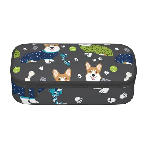 KLJnmbb Trage Kleidung Corgi Dogs Print Reise-Federmäppchen 21,6 x 5,1 x 9,4 cm, funktionale Aufbewahrungstasche für Bürobedarf KLJnmbb Trage Kleidung Corgi Dogs Print Reise-Federmäppchen 21,6 x 5,1 x 9,4 cm, funktionale Aufbewahrungstasche für Bürobedarf von KLJnmbb