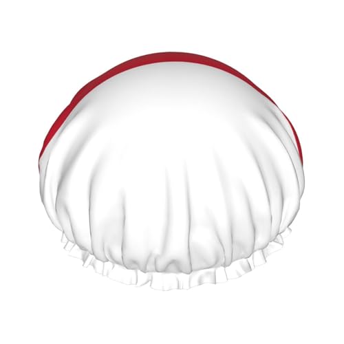 Leichte Duschhaube für Damen und Herren, Motiv: Flagge von Monaco, wiederverwendbar, weicher Hut und Badehaarkappe von KLJnmbb