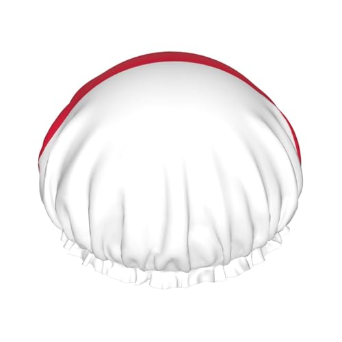 Leichte Duschhaube mit Singapur-Flagge, für Damen und Herren, wiederverwendbar, weicher Hut und Badehaarkappe von KLJnmbb