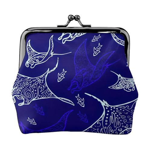 Manta Ray and Fish Print Exquisite Kiss Lock Wallet Compact Versatile Women Coin Purse Small Zipper Pouch Manta Ray and Fish Print Exquisite Kiss Lock Wallet Compact Versatile Women Coin Purse Small Zipper Pouch von KLJnmbb