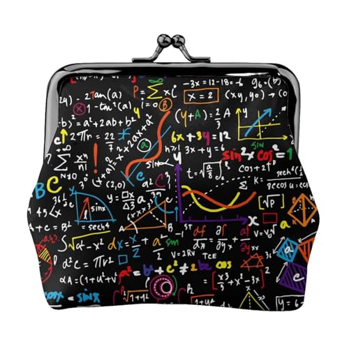Math Formula Print Exquisite Kiss Lock Wallet Compact Versatile Women Coin Purse Small Zipper Pouch von KLJnmbb