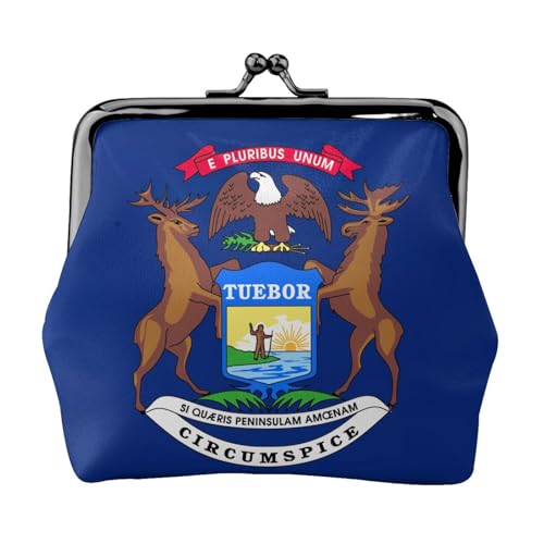 Michigan State Flag Print Exquisite Kiss Lock Wallet Compact Versatile Women Coin Purse Small Zipper Pouch Michigan State Flag Print Exquisite Kiss Lock Wallet Compact Versatile Women Coin Purse Small Zipper Pouch von KLJnmbb