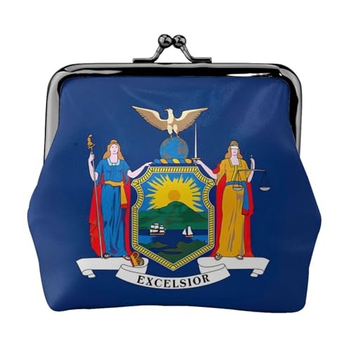 New York State Flag Print Exquisite Kiss Lock Wallet Compact Versatile Women Coin Purse Small Zipper Pouch New York State Flag Print Exquisite Kiss Lock Wallet Compact Versatile Women Coin Purse Small Zipper Pouch von KLJnmbb