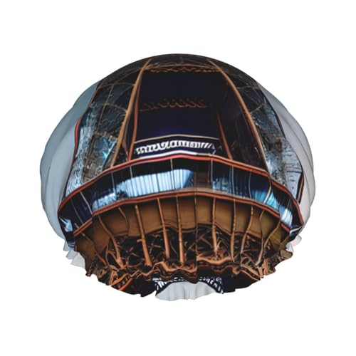 Paris Eiffelturm-Druck, leichte Duschhaube für Damen und Herren, wiederverwendbar, weicher Hut und Badehaarkappe von KLJnmbb
