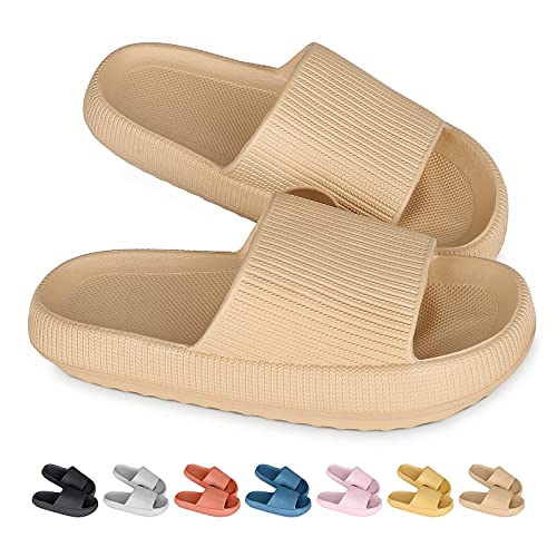 Cloud Sliders für Frauen Männer, Cozislippers Original Sliders Hausschuhe Wolke Schuhe für rutschfeste schnell trocknende Duschrutschen Badezimmersandalen, Kissen Hausschuhe bequem mit dicker Sohle von KLKIT