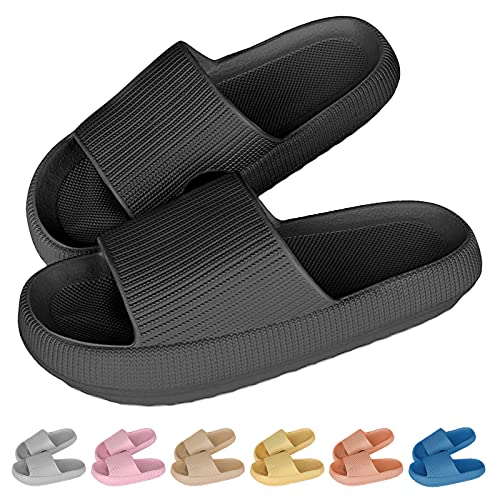 Cloud Sliders für Frauen Männer, Cozislippers Original Sliders Hausschuhe Wolke Schuhe für rutschfeste schnell trocknende Duschrutschen Badezimmersandalen, Kissen Hausschuhe bequem mit dicker Sohle von KLKIT