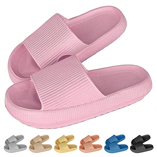 Cloud Sliders für Frauen Männer, Cozislippers Original Sliders Hausschuhe Wolke Schuhe für rutschfeste schnell trocknende Duschrutschen Badezimmersandalen, Kissen Hausschuhe bequem mit dicker Sohle von KLKIT