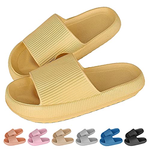 Cloud Sliders für Frauen Männer, Cozislippers Original Sliders Hausschuhe Wolke Schuhe für rutschfeste schnell trocknende Duschrutschen Badezimmersandalen, Kissen Hausschuhe bequem mit dicker Sohle von KLKIT