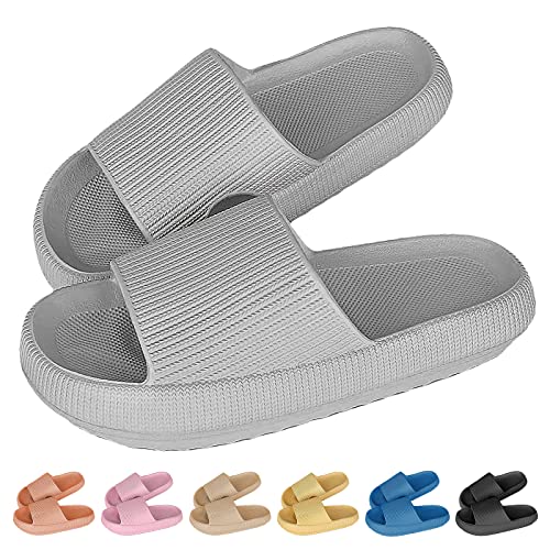 Cloud Sliders für Frauen Männer, Cozislippers Original Sliders Hausschuhe Wolke Schuhe für rutschfeste schnell trocknende Duschrutschen Badezimmersandalen, Kissen Hausschuhe bequem mit dicker Sohle von KLKIT