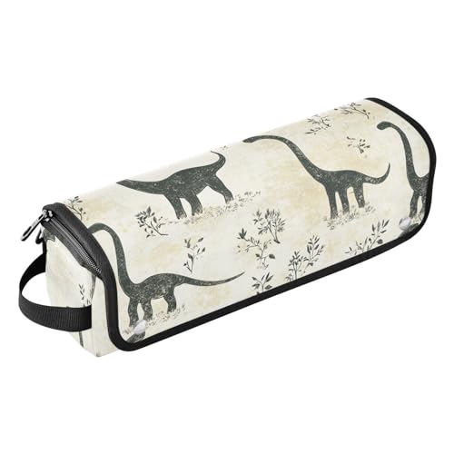 2-in-1-Haar-Werkzeug-Organizer mit herausnehmbarer, hitzebeständiger Matte, große Kapazität, Haar-Werkzeug-Organizer für Glätteisen, Lockenstäbe, süßer Dinosaurier, Brachiosaurus, einfache Reise von KLL