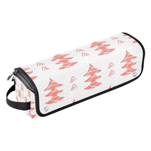 2-in-1-Haar-Werkzeug-Organizer mit herausnehmbarer, hitzebeständiger Matte, wasserdicht, tragbar, offen, flache Reisetasche für Glätteisen, heiße Werkzeuge und Haarpflege-Zubehör, Frohe Weihnachten, von KLL