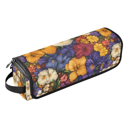 2-in-1-Haar-Werkzeug-Organizer mit hitzebeständigem Pad, Lockenstab Reisehalter Aufbewahrungstasche für Glätteisen, Glätteisen, Lockenstäbe, Schönheit, Frühlingsblumen, Tennessee Iris, tragbare Reise 2-in-1-Haar-Werkzeug-Organizer mit hitzebeständigem Pad, Lockenstab Reisehalter Aufbewahrungstasche für Glätteisen, Glätteisen, Lockenstäbe, Schönheit, Frühlingsblumen, Tennessee Iris, tragbare Reise von KLL