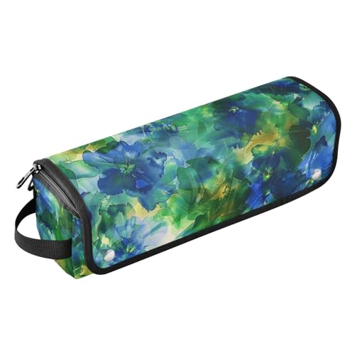 2-in-1-Haar-Werkzeug-Organizer mit hitzebeständiger Matte, Tragetasche, flacher Lockenstab, wasserdichter Organizer für heiße Werkzeuge, Lockenstab und Glätteisen, Haarvolumizer, Blau-Grün, Mystery von KLL