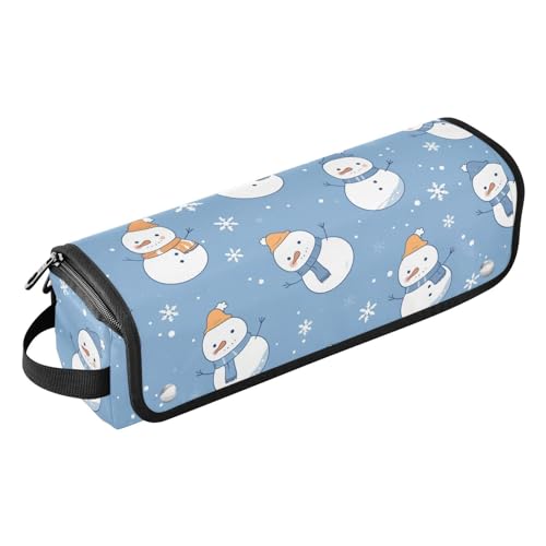 2-in-1-Haar-Werkzeug-Organizer und hitzebeständige Matte, wasserdicht, tragbar, offen, flache Reisetasche für Glätteisen, heiße Werkzeuge und Haarpflegezubehör, blauer Schneemann, Winterreisezubehör 2-in-1-Haar-Werkzeug-Organizer und hitzebeständige Matte, wasserdicht, tragbar, offen, flache Reisetasche für Glätteisen, heiße Werkzeuge und Haarpflegezubehör, blauer Schneemann, Winterreisezubehör von KLL