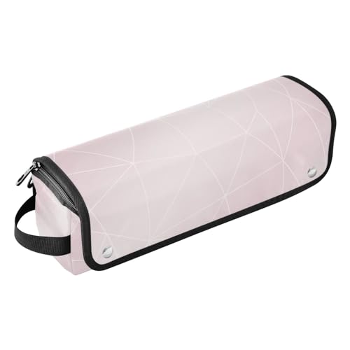 2-in-1-Haar-Werkzeug-Organizer und hitzebeständige Matte mit Reißverschluss, großes Fassungsvermögen, Haarwerkzeug-Organizer für Lockenstab Glätteisen, flacher Haartrockner, rosa 15, tragbarer von KLL