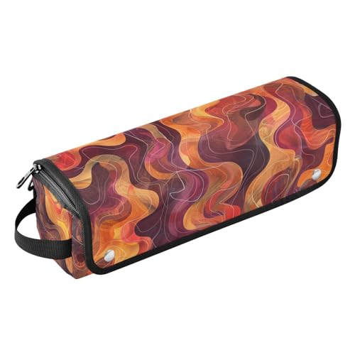 2-in-1-Lockenstab-Reiseetui und hitzebeständige Matte, Tragetasche, flacher Lockenstab, wasserdichter Organizer für Glätteisen, Glätteisen, Lockenstäbe, Aquarell, Orange 2-in-1-Lockenstab-Reiseetui und hitzebeständige Matte, Tragetasche, flacher Lockenstab, wasserdichter Organizer für Glätteisen, Glätteisen, Lockenstäbe, Aquarell, Orange von KLL