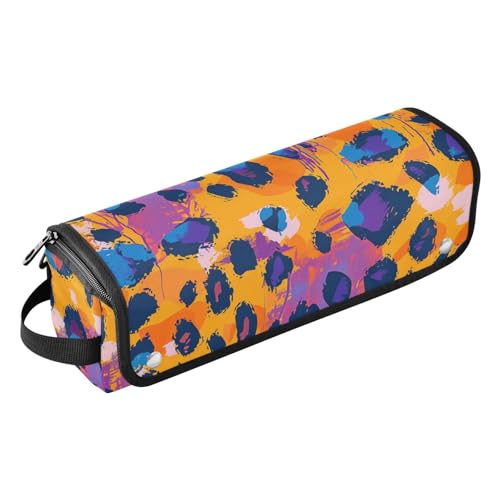 2-in-1 Lockenstab Reisetasche mit hitzebeständigem Pad, Aufbewahrungstasche für heiße Werkzeuge, Lockenstab und Glätteisen, Volumizer Styler, Orange Leopard Reiseetui für Damen 2-in-1 Lockenstab Reisetasche mit hitzebeständigem Pad, Aufbewahrungstasche für heiße Werkzeuge, Lockenstab und Glätteisen, Volumizer Styler, Orange Leopard Reiseetui für Damen von KLL