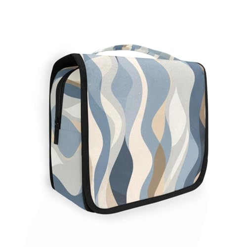 Abstraktes blaues Beigravel-Set für Herren mit Haken zum Aufhängen, wasserdichte Rasiertasche für Herren, Camping Abstraktes blaues Beigravel-Set für Herren mit Haken zum Aufhängen, wasserdichte Rasiertasche für Herren, Camping von KLL