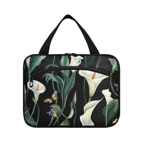 Art Calla Lily Kulturbeutel zum Aufhängen, mit Haken, faltbare Designer-Rasiertasche für Herren, für Kreuzfahrt, Reisen, Rucksackreisen, Bolsos para Hombre L Art Calla Lily Kulturbeutel zum Aufhängen, mit Haken, faltbare Designer-Rasiertasche für Herren, für Kreuzfahrt, Reisen, Rucksackreisen, Bolsos para Hombre L von KLL