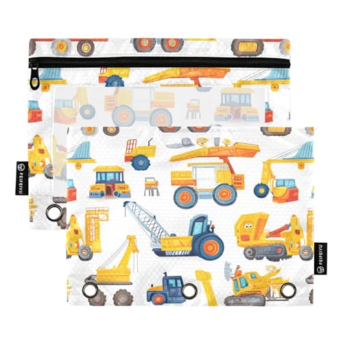 Baufahrzeuge Bindertaschen 3-fach gelocht für 3-Loch-Bindertaschen mit 3 Löchern für Untersuchung Schreibwaren von KLL