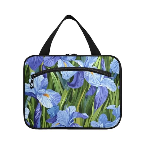 Beauty Spring Kulturbeutel zum Aufhängen, mit Haken, Designer-Make-up-Tasche, Organizer für Reisende, Badezimmer, Cartera para maquillaje L, Blau von KLL