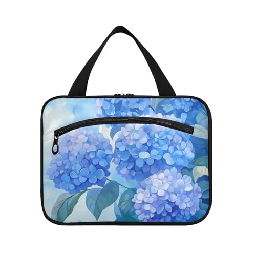 Blaue Hortensien-Hängesets für Männer mit Haken, erweiterbares Designer-Rasierset für Trip Essentials Gym estuche para guardar maquillaje L von KLL