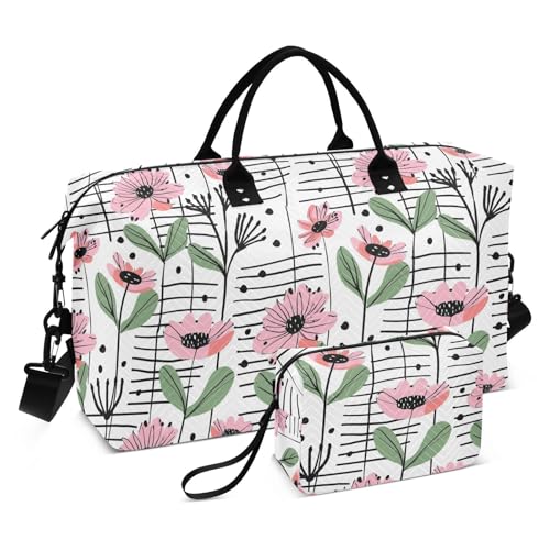Bolsa Para, dekorative Gepäcktasche, Reisetasche, Turnbeutel mit verstellbarem Riemen, für Workout, 2-teiliges Set, Pastellfarben von KLL