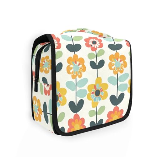Bunte Blumenmuster, Reisegröße für Herren, mit Haken zum Aufhängen, erweiterbare Taschen für Herren, Badezimmer von KLL