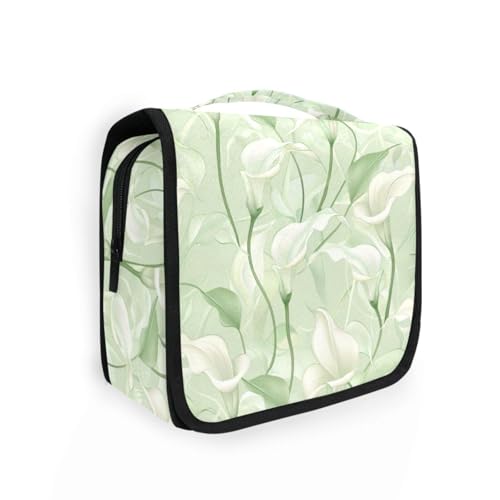 Calla-Lilien-Blumen-Pastellfarben, Minzgrün, Reise-Set für Herren, mit Haken zum Aufhängen, unverzichtbare Tasche, Fitnessstudio Calla-Lilien-Blumen-Pastellfarben, Minzgrün, Reise-Set für Herren, mit Haken zum Aufhängen, unverzichtbare Tasche, Fitnessstudio von KLL