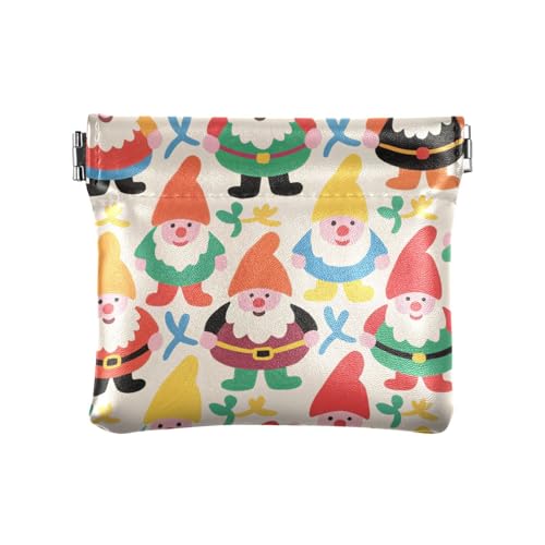 Cartoon-Geldbörse mit niedlichen bunten Zwergen, PU-Leder, kleine Münzbörse, wasserdicht, Mini-Münzgeldbörse für Männer und Frauen von KLL