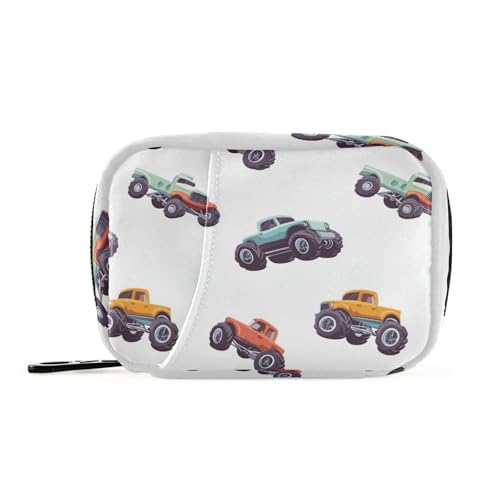 Cartoon LKW Auto Reise Tasche Weiß Abnehmbares Fach Tragbar Reise Organizer für Handtasche von KLL