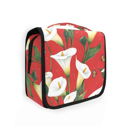 Chic Calla Lilie Kulturbeutel für Damen, mit Haken zum Aufhängen, für Zubehör, Make-up-Tasche, Hotel von KLL