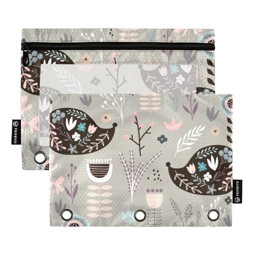 Childish Cute (54) Binder Pocket Binder Pencil Case for 3 Rings Binders Case with Waterproof for School Home Travel Cards Storage Container von KLL