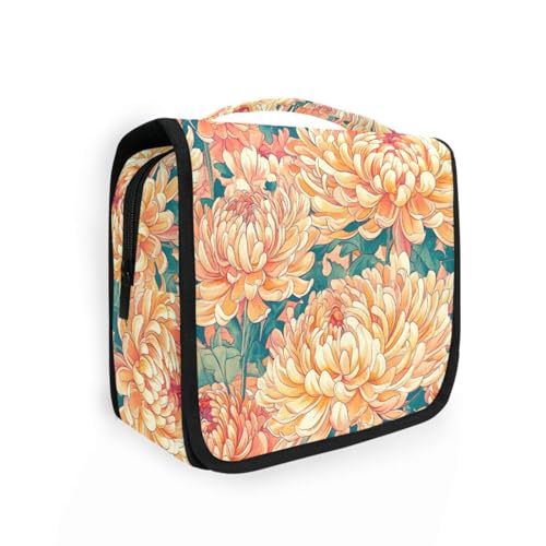 Chrysanthemum Beauty Flowers Herren Kulturbeutel mit Haken zum Aufhängen, multifunktionaler Kulturbeutel zum Aufhängen, Kreuzfahrten von KLL