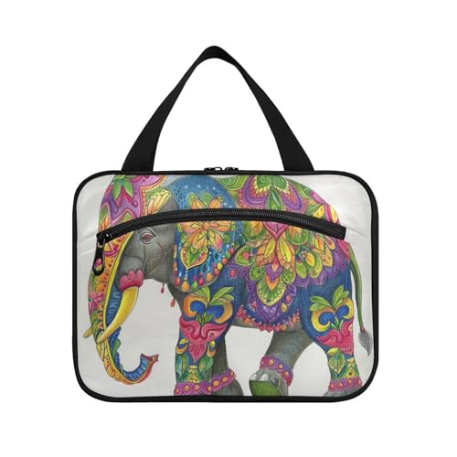 Crayon Zeichnung eines Elefanten hängende Reisetasche für Männer mit Haken, Designer Rasiertasche für Männer für Zubehör Must Haves Kreuzfahrten Bolsa de maquillaje para Mujer L von KLL