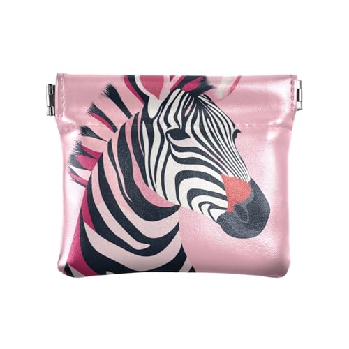 Damen-Geldbörse aus PU-Leder, tragbar, für Karten, Schlüssel, Rosa von KLL