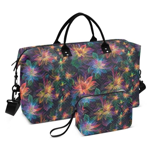 Dekorative Wochenendtasche, Reisetasche, Turnbeutel mit Kulturbeutel für Workout, multifunktional, Bolso para viajar von KLL