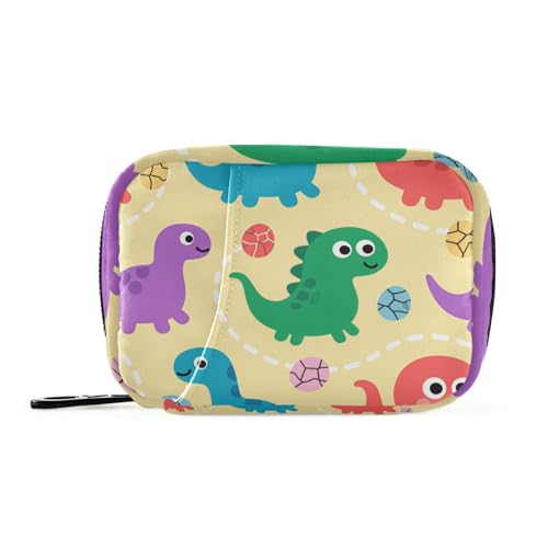 Dinosaurier Medikamententasche mit abnehmbaren Fächern, Pillen-Organizer, große Tasche für Brieftasche von KLL