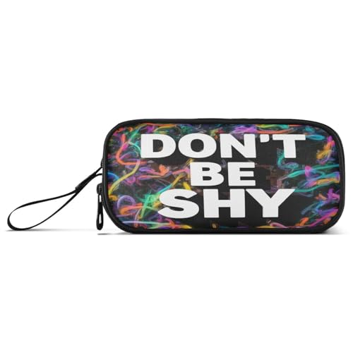 Don't Be Shy Nylon-Federmäppchen für Kinder, großes Fassungsvermögen, Schulmäppchen, Schreibwaren für High School Teens von KLL