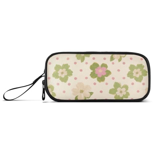 Federmäppchen für Teenager, aus Nylon, großes Fassungsvermögen, für Schule, Schreibwaren für Büro, Kinder, Grün von KLL