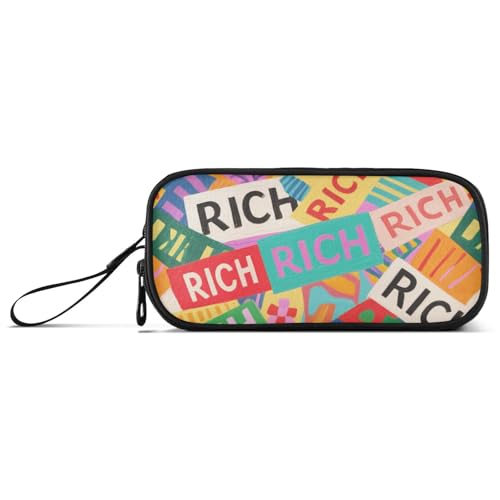 Federmäppchen für Teenager, buntes Cartoon-Design, modernes Nylon, große Kapazität, Federmäppchen für Kinder, Schreibwaren-Organizer für Mittelschule, Teenager, Mädchen von KLL