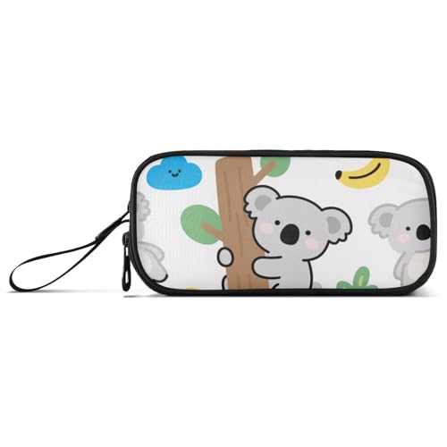 Federmäppchen mit niedlichem Cartoon-Motiv, grau, Koala, Nylon, hohe Kapazität, Federmäppchen für Teenager, Mädchen, Schreibwaren für elementare Kinder von KLL