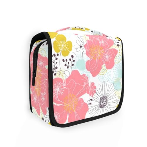 Frühlingsblumen, Reisegrößoiletries für Herren, mit Haken zum Aufhängen, niedlicher Make-up-Koffer, Fitnessstudio Frühlingsblumen, Reisegrößoiletries für Herren, mit Haken zum Aufhängen, niedlicher Make-up-Koffer, Fitnessstudio von KLL
