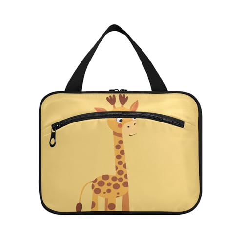 Gelbe Giraffe Cartoon-Hängesets für Männer, Reisen, mit Haken, tragbare Designer-Rasiertasche für Männer, für wichtige Dinge für Frauen, Kreuzfahrten, Envase para Perfume de L von KLL