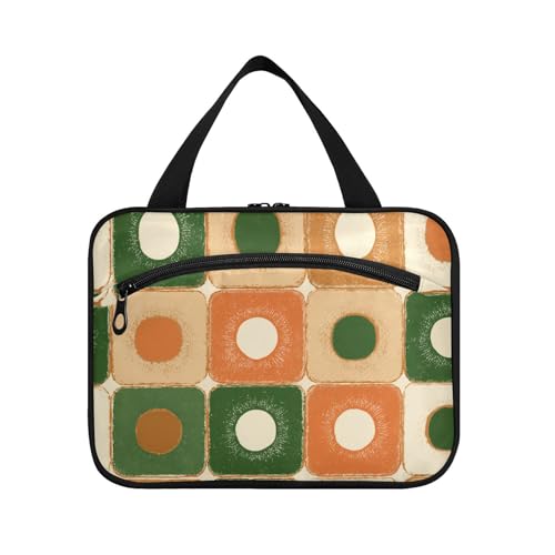 Geometrische Retro-Kosmetiktasche für Herren mit Haken, erweiterbare Designer-Kosmetiktasche für Damen, Maleta para maquillaje L von KLL