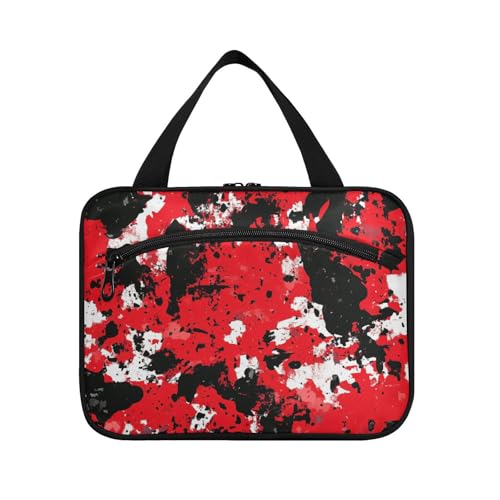 Große Make-up-Tasche zum Aufhängen, mit Haken, faltbar, für Herren, für Damen, Urlaub, Maleta para maquillaje L, Rot von KLL