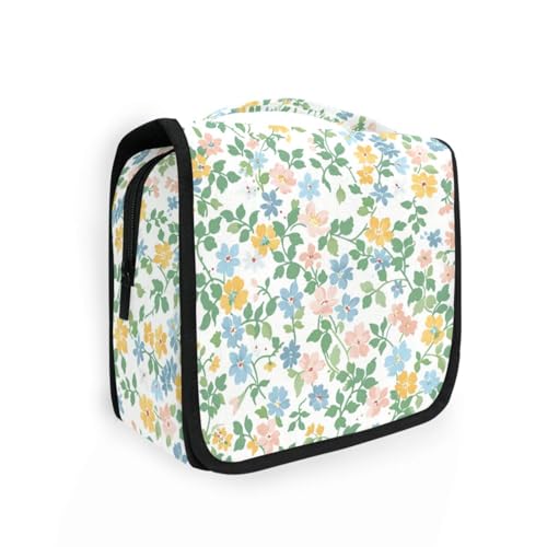 Grüne zerkleinerte Blumentasche für Herren, Reisen, mit Haken zum Aufhängen, faltbare Tasche mit Fächern, Rucksackreisen Grüne zerkleinerte Blumentasche für Herren, Reisen, mit Haken zum Aufhängen, faltbare Tasche mit Fächern, Rucksackreisen von KLL