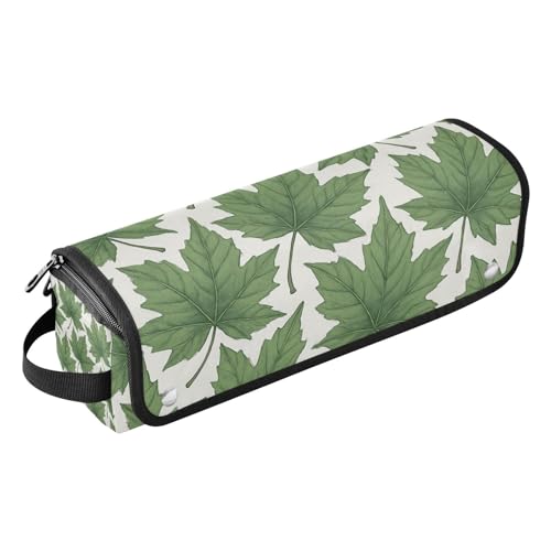 Haar-Werkzeug-Reisetasche für Damen, hitzebeständige Matte mit Reißverschluss, große Kapazität, Glätteisen, Organizer für Glätteisen, heiße Werkzeuge und Haarpflege-Zubehör, Bergahorngrünes von KLL